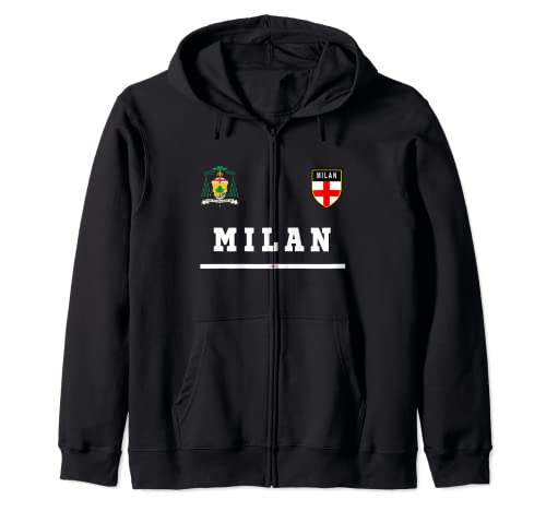 Milan Sport/Soccer Jersey Flag Football Italy Zip Hoodie