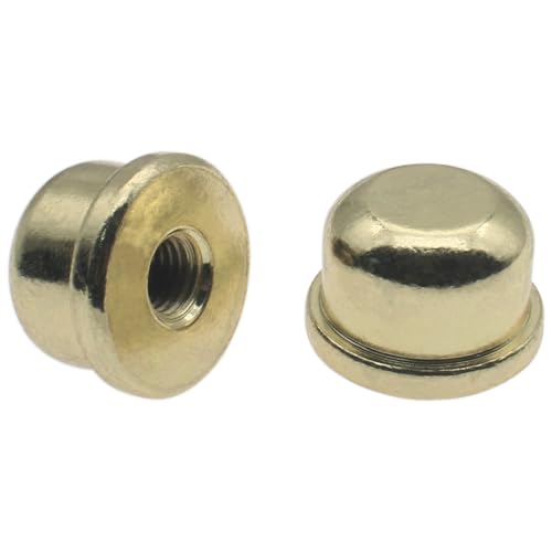 Image of 2 Pcs Solid Lamp Finials Caps 1 /4-27 Lamp Finial Knob Lamp Accessories Tapped of Tops for Lamp Shade Holder Harp (Gold)