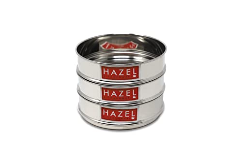 HAZEL Alfa Stainless Steel Stackable Seperator, Cooker Dabba For 8 Ltr Pressure Cooker - 16.5 Cm, Set Of 3, 8 Liter