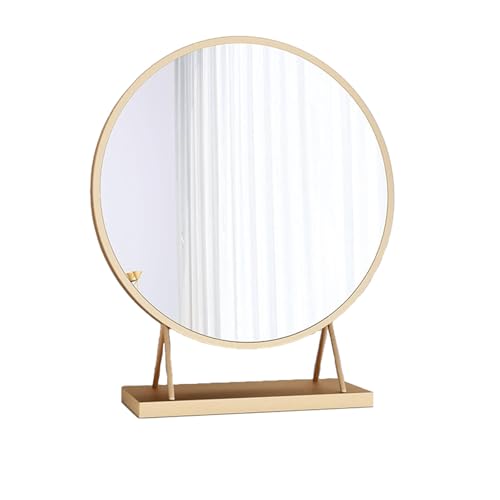 Espejo redondo de pie con base resistente y 30 cm de diámetro para afeitado 2