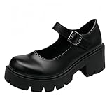 Matériel: Les chaussures Mary Jane sont fabriquées en cuir PU artificiel de haute qualité et semelles en caoutchouc antidérapantes, qui sont confortables et durables.