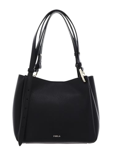 Sac à épaule bandoulière Furla Nuvola Tote Nero noir | Grand cabas cuir femme chic tendance