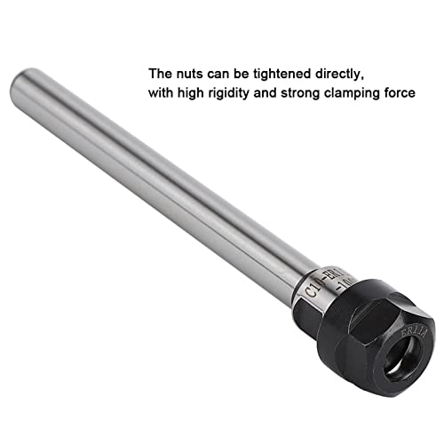 CNC Spannzangenhalter ER11, Gerader Schaft Chrom-Molybdän-Stahl 100mm für Drehmaschinen Graviermaschinen, Spannzangendurchmesser 10-20mm Hochwertiger Werkzeughalter Präzisionsspannung