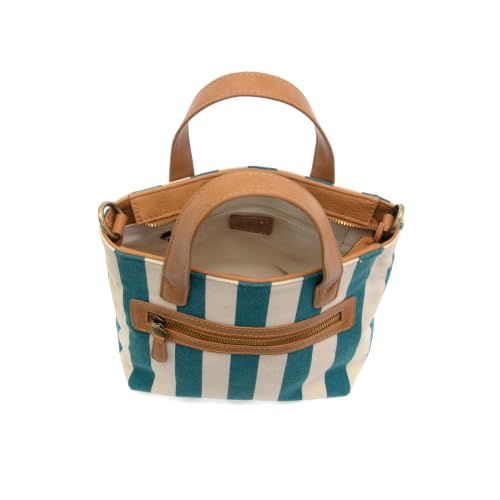 Bolso mini tote de lona con rayas estilo Joy Susan miniatura 4