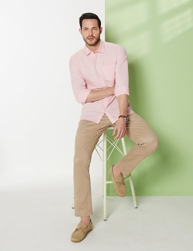 Image of Symbol Premium Men's Cotton Linen Casual Shirt - Regular Fit | Full Sleeve (Available in Plus Sizes)