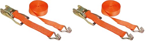 Sangle arrimage à cliquet orange Kerbl Works 4m et 4000kg en lot de 2