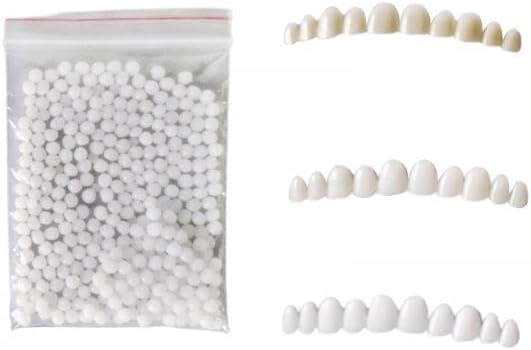 3xMoldable Teeth Veneers with Adhesive Fitting Beads Temporary False Teeth | Health & Beauty | Oral Care | Whitening