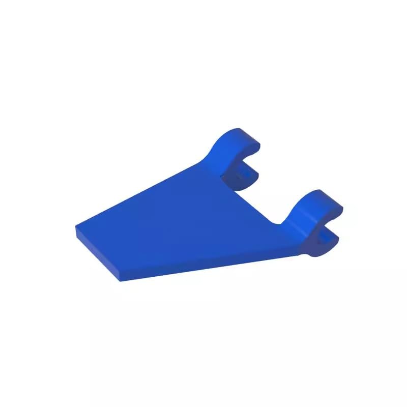Gobricks GDS-895 Flag 2 x 2 Trapezoid with 2 Clips (Thick U Clips) 50PCS Compatible with Lego Toy 44676 80324 DIY Parts and MOC Components for Major Brick Brands Color:Blue 23