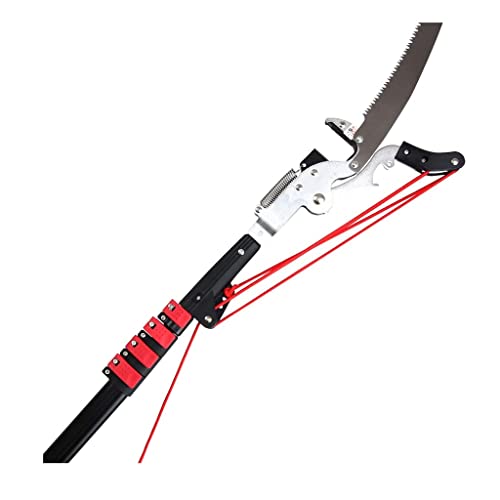 18FT/5.4M Telescopic Pole Saws, Professional Tree Pruners Extendable Pruning Saw Gardening Landscaping Branch Saw Lopper Tools Telescopic Rod Saw with Blade Saw and Nylon Cord