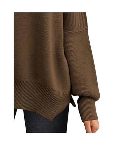 Image of SEMATOMALA Women's Oversized Plain Batwing Sweaters Fall Winter Crewneck Trendy Pullover Knit Jumper Tops
