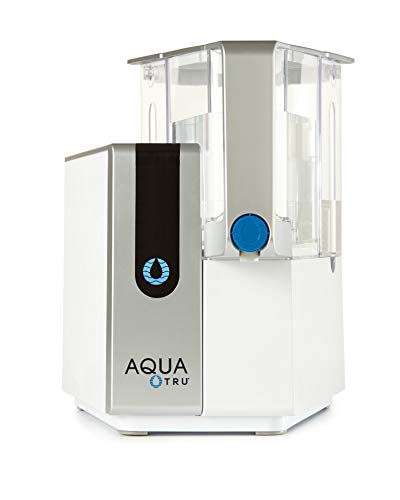 AQUA TRU Countertop Water Filtration Purification System with PERFECT MINERALS DROPS Exclusive 4 - Stage Ultra Reverse Osmosis Technology (No Plumbing or Installation Required) | BPA Free