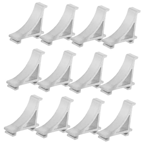 DECOMELODY 12 piezas Soportes Metálicos para Estantes de Congelador Ganchos Resistentes para Frigoríficos y Neveras Clips Duraderos para Bandejas y Congeladores Domésticos