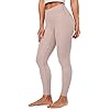 Lavento Women's All Day Soft Yoga Leggings Mid-Rise - No Front Seam Workout Active Legging for Women (Desert Sand, 6)