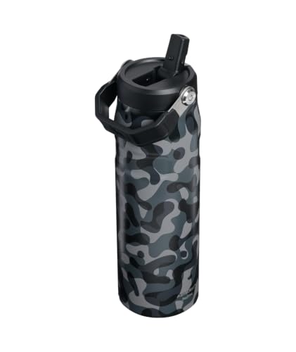 Image of STANLEY IceFlow Flip Straw 2.0 Bottle, 24 oz, Black Interfusion