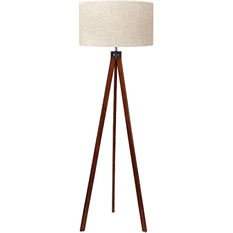 LEPOWER Wood Tripod Floor Lamp Cover