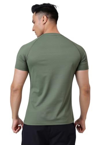 Image of FUAARK Grain Men's Slim Fit Heavyweight Stretchable Raglan Sleeves Gym & Workout Tshirt
