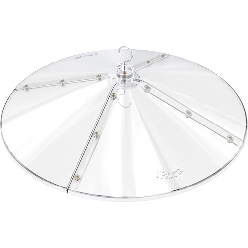 iBorn Baffles for Bird Feeders 19.5 Oversized Bird Feeder Cover for Rain Guard Birds Feeders Squirrel Guard Full Protection for Outdoors Polycarbonate(PC) Pack of 1 Transparent