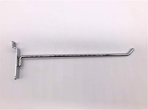 Nahanco Xt12, 12" Thin Line Slatwall Hooks, Chrome (Pack Of 12) #TOP1