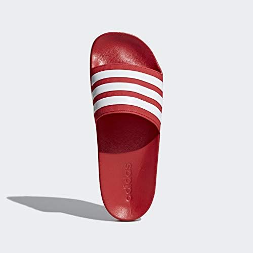 adidas Men's Adilette Shower Slides 7 Scarlet/Core White/Scarlet