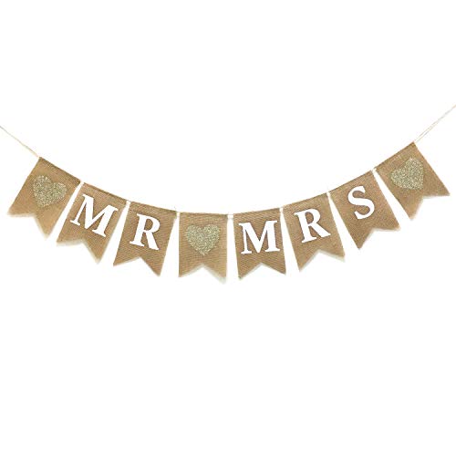 Custom MR and MRS WEDDING Burlap Banner Rustic Style Banner - Etsy