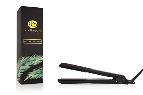 Paul Brown Hawaii Flat Iron | Silky, Smooth Professional-Quality Styles (1-inch, Black Ceramic)