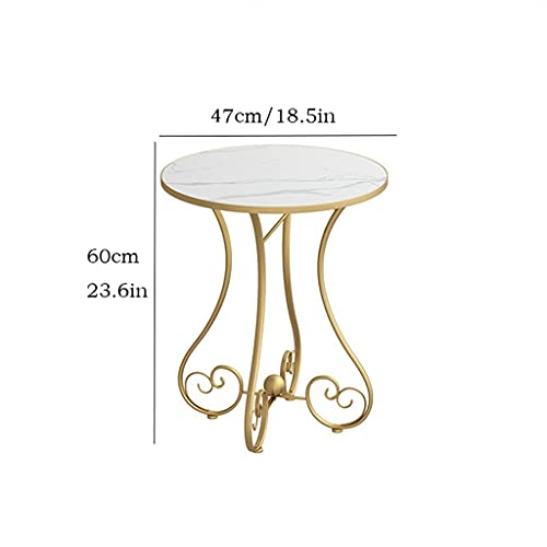 Petite table ronde salon en fer forgé table d'appoint chevet - 3