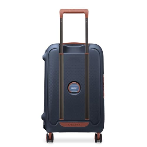 Image of DELSEY PARIS Moncey 55 cms Small Cabin Polypropylene Hardsided 8 Wheels Spinner Luggage /Suitcase /Trolley Bag for Travel with TSA Lock- Ink Blue
