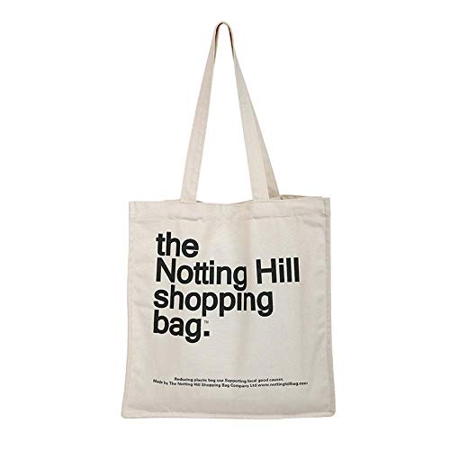 Notting Hill Einkaufstasche für Damen, aus Leinen, für Bücher und Bücher, aus Baumwolle, Schultertasche Cover