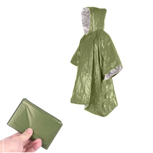 JUBSOSCAMP 1 PCS Rain Ponchos For Adults, 48.8 x 39in Polyester Film Poncho Ponchos Adult for emergency preparedness,camping,hiking,outdoor activities