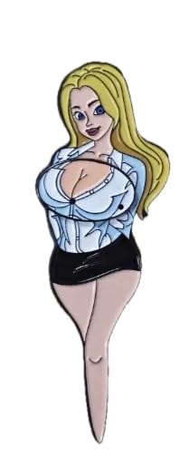 Golf Divot Tool Blonde Babe with Magnetic Ball Marker, Single Prong