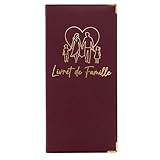 Habeygard Protège Livret de Famille Français – Étui Bordeaux, Dorure & Coins Or – Pochette Format Standard Mairie – Housse Protection Durable & Luxe – Idée Cadeau Mariage Naissance Bébé PACS