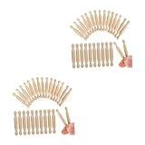 JOINPAYA 30 Teiliges Mini Nudelholz aus Holz Dekoratives Küchen für Puppenhaus Glatte Oberfläche Langlebig Realistische Miniatur Küchenrolle für Junge Mädchen und Bastel Dekoration