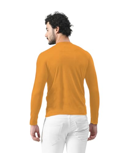 Image of Blisstone Men's Long Sleeve Henley T-Shirt with Button Placket | Soft & Comfortable Casual Wear