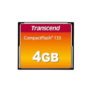 Transcend CFCard 4GB 133x, TS4GCF133, Schwarz