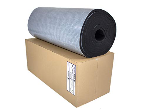 Preisvergleich Produktbild Dämmmatten Selbstklebende Kautschuk Isoliermatten 19mm Dämmung Isolierung 1m² - 8m² Markenqualität Insul-Roll XT (19mm - 6m² 1 Karton)