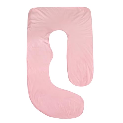 Image of Pregnant Woman Pillowcase, 57 inchx 28 inch Pregnant Woman Replacement Pillowcase, Velvet Replacement Pillowcase, Double Zipper Cotton Fabric, Super Soft (Pink-Only Pillowcases)