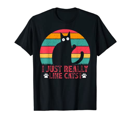 Amante de los gatos Dueño del gato I Just Really Like Cats I Funny Cats Camiseta