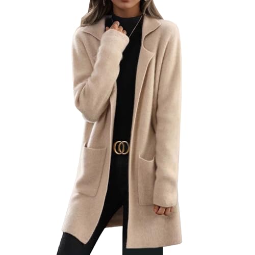 Giacca Lunga Autunnale da Donna, Cardigan, Giacca alla Moda in