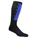 MOXY Socks Black with Cyan Blue Premium Deadlift HELIX Fitness Knee-High Socks