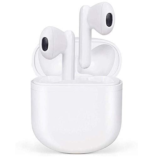 Wireless Earbuds Bluetooth 5.0 Headphones with Charging Case Built in Mic Ear Buds Noise Cancelling Earpods in Ear Headphones Pop-ups Auto Pairing Bluetooth Earbuds for iPhone/Android/Samsung