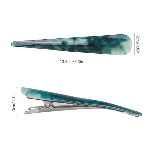 YEYIT Duck Teeth Bows Hair Clips 5 Pcs Beak Clips for Hair Beak Barrettes Large Acrylic Duckbill Hair Clips for Women Lady Alligator Hairpins (Mixed Color) - Image 2