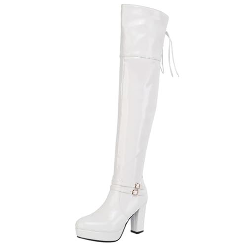 Bottes au-dessus du genou à plateforme et fermeture zippée Asterisco