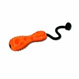 RUFFWEAR - Gourdo Interactive, Natural Rubber Throw Toy for Dogs, Orange Sunset, Small
