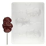 Cybrtrayd Life of the Party C041 Bearded Santa Lolly  Chocolate Candy Mold in Sealed Protective Poly Bag Imprinted with Copyrighted Cybrtrayd Molding Instructions