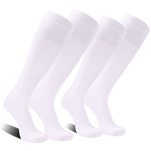 Image of FOOTPLUS Baseball Softball Socks,Unisex Over Knee High Solid Sports Rugby Summer Soccer Camps Socks