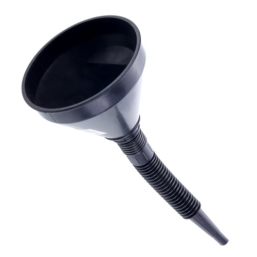 BMB TOOLS Lubricant Funnel - 140mm - Automotive Oil Fluid Engine oil Spill-proof Flexible Extendable Expandable Refill Wide Mouth Plastic Transmission Funnel for Cars Gear Detergents and House Liquids