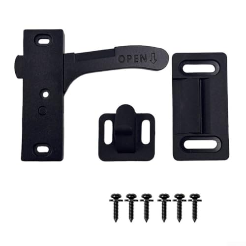 Kit de repuesto de mango derecho para pestillo de puerta de aluminio RV con accesorios de instalación para remolques de viaje y campistas