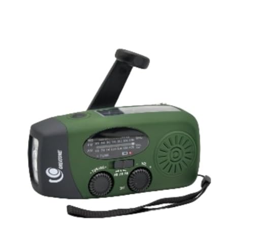 Farigrut ラジオライト ソーラー/手回し発電 USB充電 スマホ充電 非常用照明器具 災害用 防水 コンパクト 大容量2000mAh 懐中電灯 AM/FM対応 SOS緊急警報 防災グッズ 地震 震災 津波 台風などの緊急対策 (グリーン)