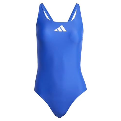 adidas Traje de baño Femenino 3 Barras 38, Semi Lucid Blue/White, 38