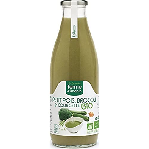 Ferme d'Anchin Potage bio petit pois, brocoli, courgette, la bouteille de 98,5cl